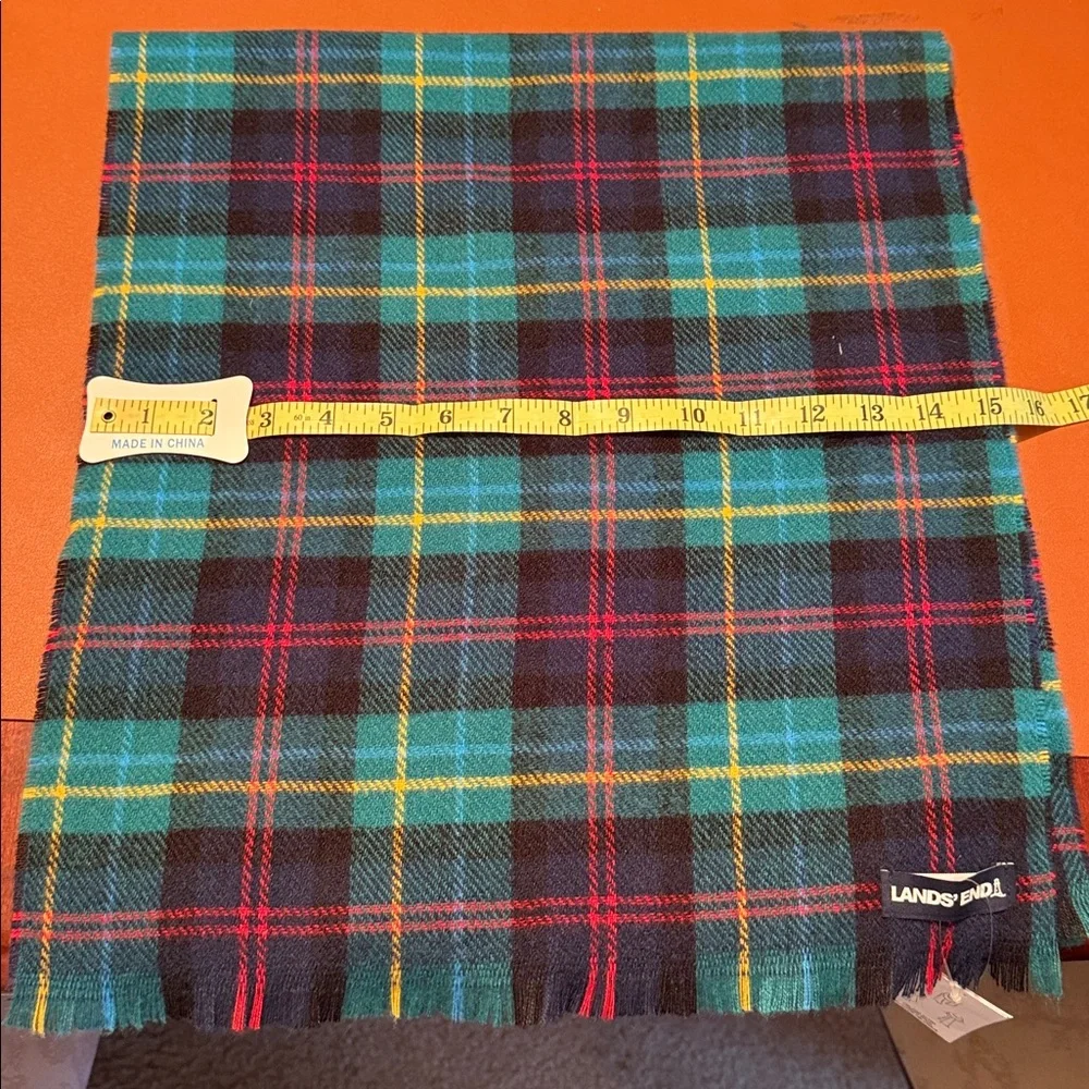 Lands' End Multicolor Plaid Scarf